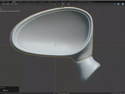 Car Mirror 3d print ready model 3D print model