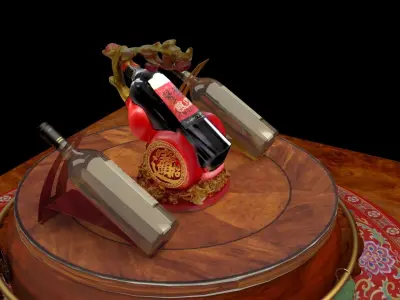 Chinese wine bottle holder  3D model