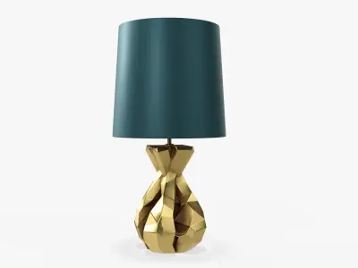 Table lamp with lampshade 06 3D model