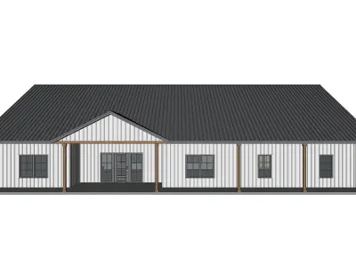 Barndominium House 070 -Archimple LLC Low-poly 3D model