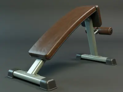 Abs bench PBR Low-poly 3D model