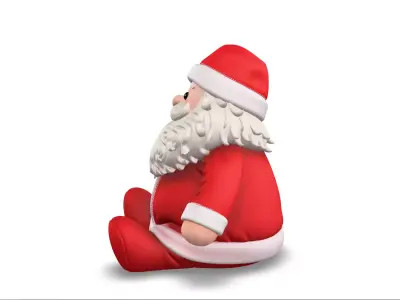 Santa Claus Plushy Cute Low-poly 3D model