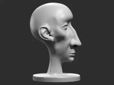human head modern sculpture 3d print model 108 3D print model