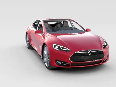 Tesla Model S with chassis-interior rev 3D model