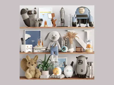 decor set for boy 3D model