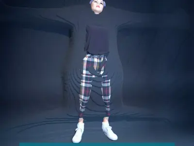 Casual Plaid Fashion model pack Low-poly 3D model