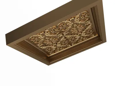 Carved Ceiling Tile 03 Low-poly 3D model