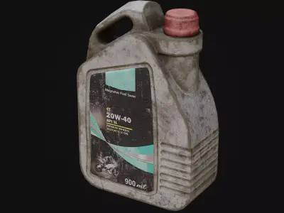 Car Oil Bottle Game Ready Model Low-poly 3D model