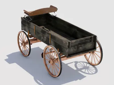 Carriage 01 Low-poly 3D model