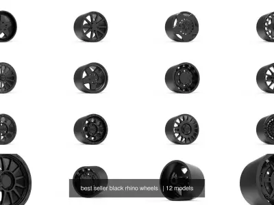 best seller black rhino wheels   3D Model Pack