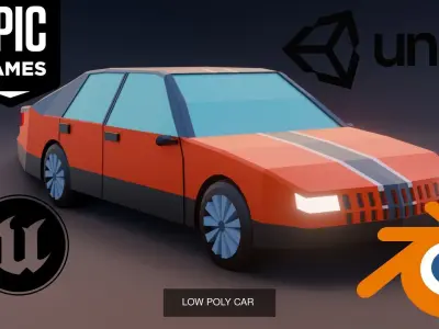 low poly race car models 3D Model Pack
