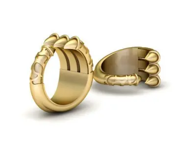 Hip Hop Dragon Punk Ring 3d Printable Model 3D print model