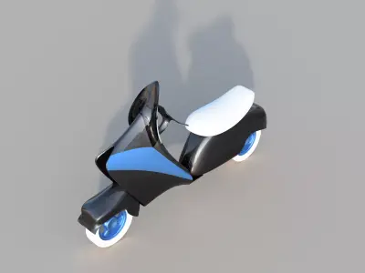 Scooter concept Low-poly 3D model