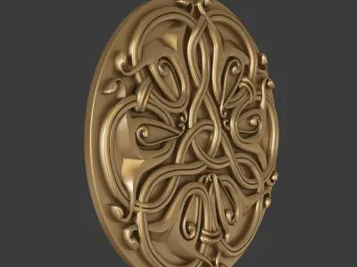 decorative rosette for cnc 3D model