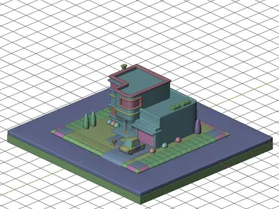 CARTOON TOWN HOUSE  3D model