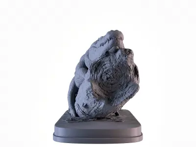 Crocodile in Tree 3D print model