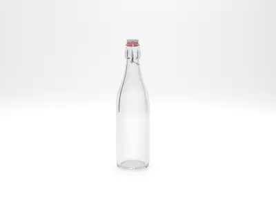 Glass Bottle Low-poly 3D model