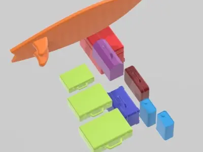 ROOF HACK FOR 1 64 DIECAST SCALE CARS WITH ACCESSORIES 3D print model