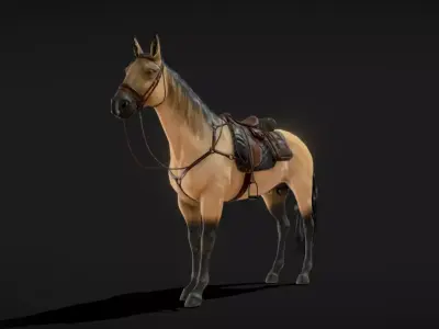 Caballo Horse Low-poly 3D model