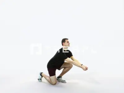 Romance 03H Volleyball Digging Sports Man Low-poly 3D model