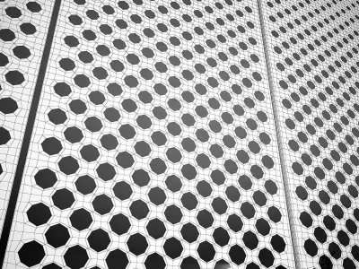 perforated metal panel N27 3D model