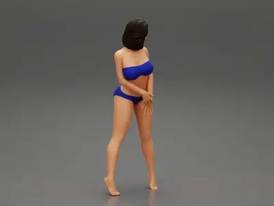sexy girl in bikini standing 3D print model
