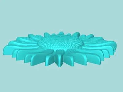 Sunflower 12 - Silicone Mold Maker - Template 3D print model
