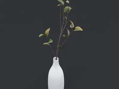 Tree Branch In Vase III 3D model