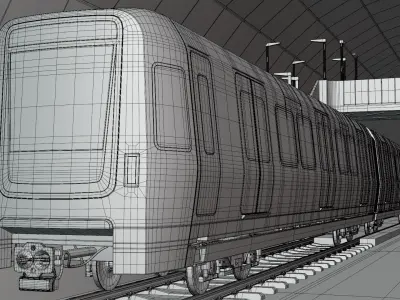 Stockholm metro station 3D model