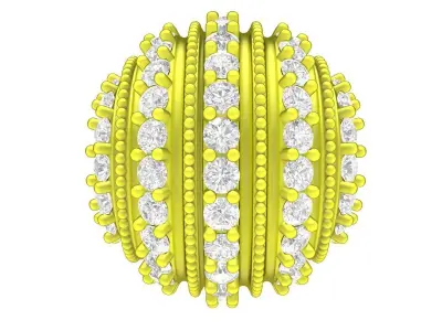 Luxury Diamond Ball Charm 3D Model for Jewelry 6657 3D print model