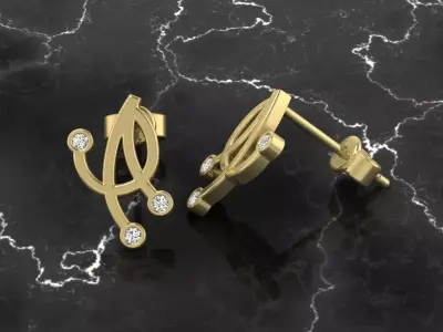 Jewelry Earring 3D print model