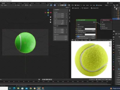 Tennis Ball  Low-poly 3D model