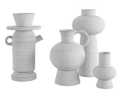 Abstract Ceramic Vase 3D model