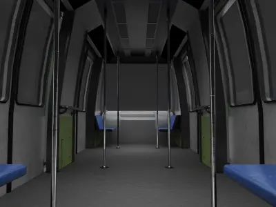 Metromover Low-poly 3D model