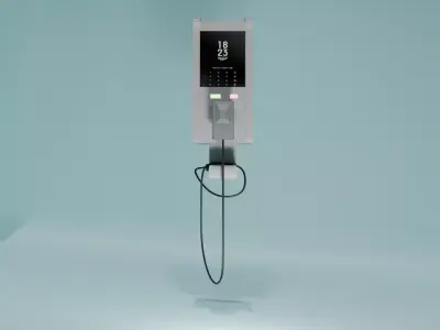 ELECTRIC CAR CHARGE STATION 3D model