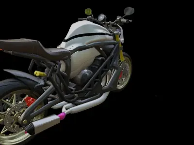 Bike hurly hurly 650 Ti game ready Low-poly 3D model