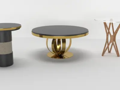 Table three set  decorative 3D model