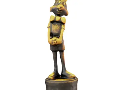 Hare sculpture 3D model