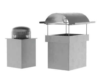 Chimney Ventilations Low-poly 3D model