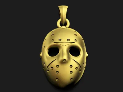 Hockey Mask Pendant 3D print model
