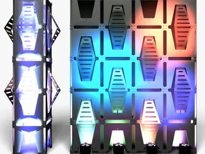 Stage Decor 34 Modular Wall Column 3D model