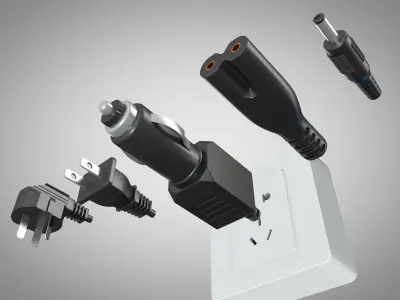 adapter  power plug  3D model