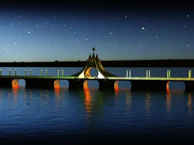 Mountain Bridge 3D model