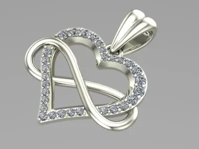 Pendant Infinity Love 3D print model