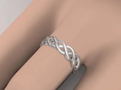 BRAIDED RING 21 SIZES pack  3D print model
