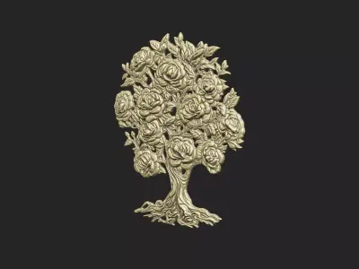 rose tree life old immortal royal culture idea floral  3D print model