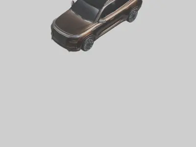 Luxury SUV with Panoramic Roof model Low-poly 3D model