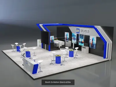 Booth Exhibition Stand G34 3D Model Collection