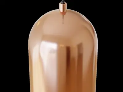 Hanging lamp 2 with high and low poly versions 3D model