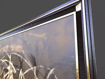 Framed Wall Painting Canvas 3D model